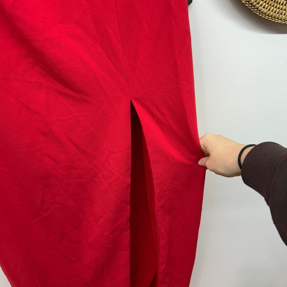 NEW Lulus Extravagant Persona Red Strapless Cutout Column Maxi Dress Medium - Picture 5 of 7